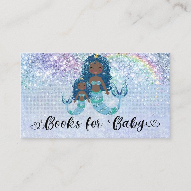 Blue Ethnic Mermaids Under Sea Books for Baby Begleitkarte (Vorderseite)