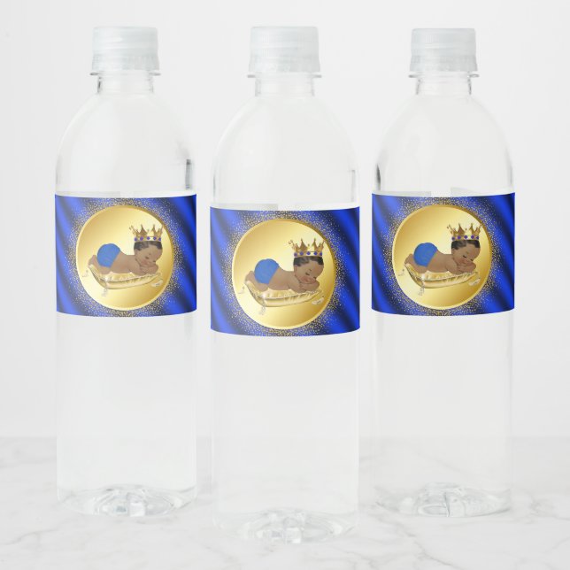 Blue Ethnic Prince Baby Dusche Wasserflaschen Etik (Flaschen)