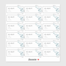Blue Eucalyptus Sprig Guest Address Labels