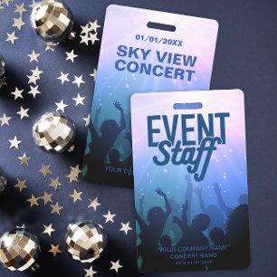 Blue Event Abzeichen für Konzerte oder Festivals Ausweis