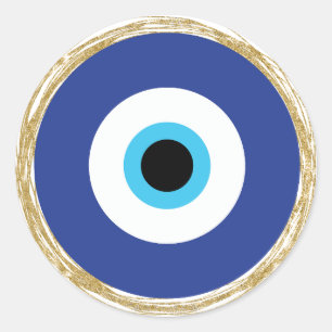 Blue Evil Eye Ästhetik Sticker