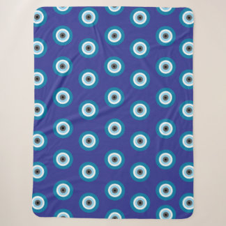 Blue Evil Eye Blanket Sherpadecke