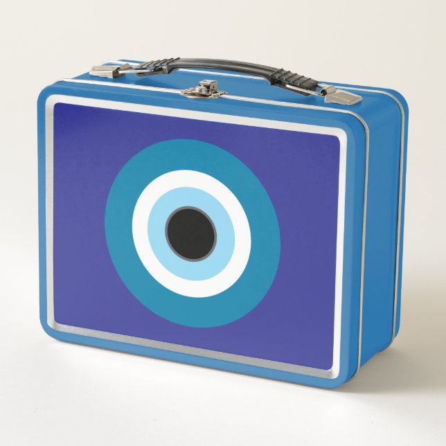 Blue Evil Eye Metal Lunchbox (Vorderseite)