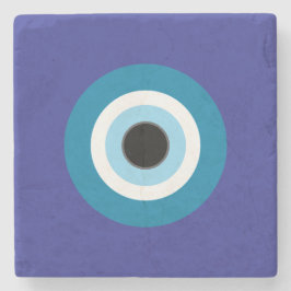 Blue Evil Eye Stone Untersetzer