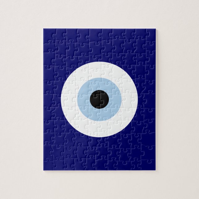 Blue Evil Eye Viel Glück & Protection Symbol (Vertikal)