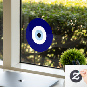 Blue Evil Eye Viel Glück & Protection Symbol Fensteraufkleber