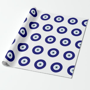 Blue Evil Eye Viel Glück & Protection Symbol Geschenkpapier