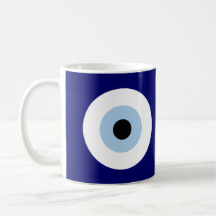 Blue Evil Eye Viel Glück & Protection Symbol Kaffeetasse