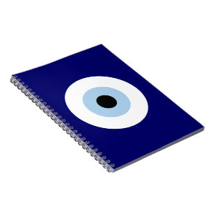 Blue Evil Eye Viel Glück & Protection Symbol Notizblock