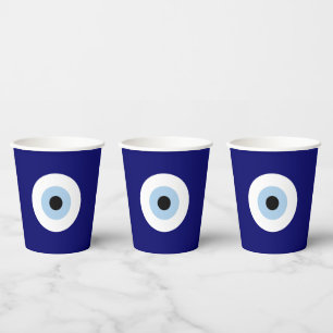 Blue Evil Eye Viel Glück & Protection Symbol Pappbecher