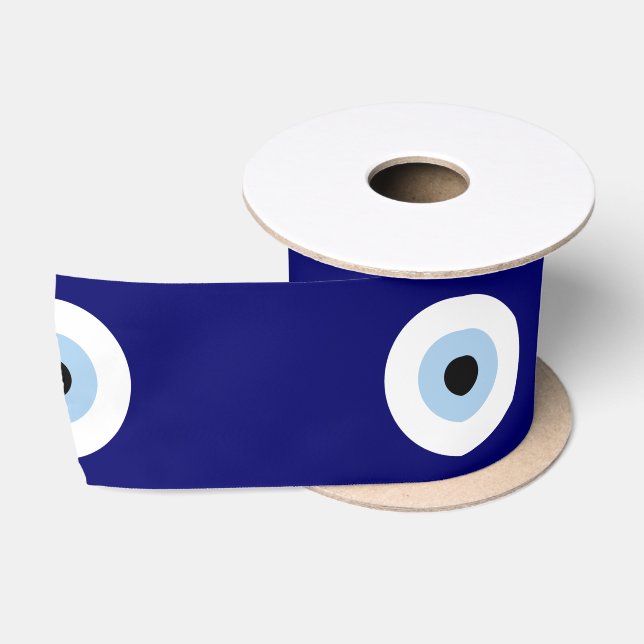 Blue Evil Eye Viel Glück & Protection Symbol Satinband (Spule)