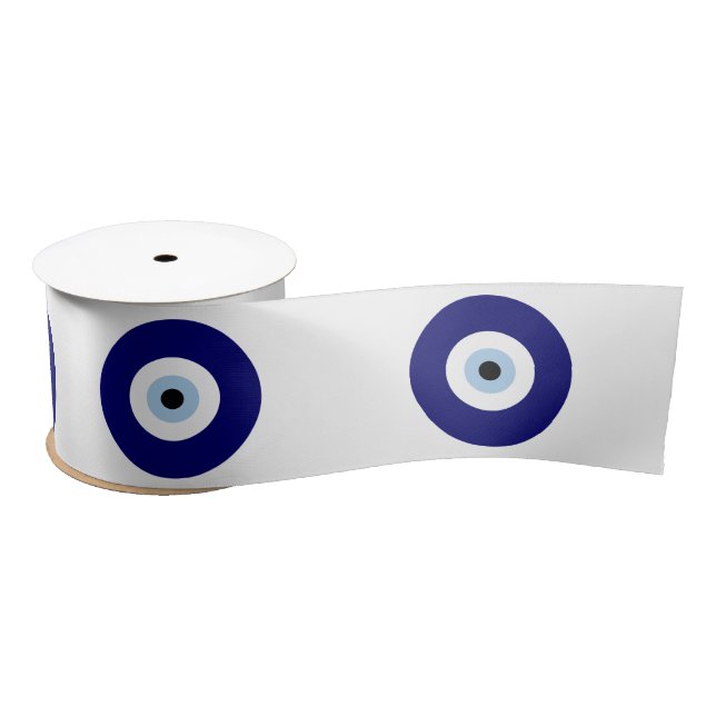 Blue Evil Eye Viel Glück & Protection Symbol Satinband (Spule)