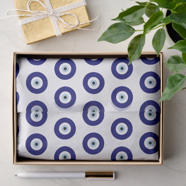 Blue Evil Eye Viel Glück & Protection Symbol Seidenpapier (Geschenk)