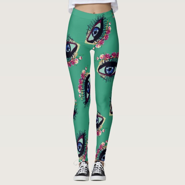 Blue Eye Art Custom Leggings (Vorderseite)