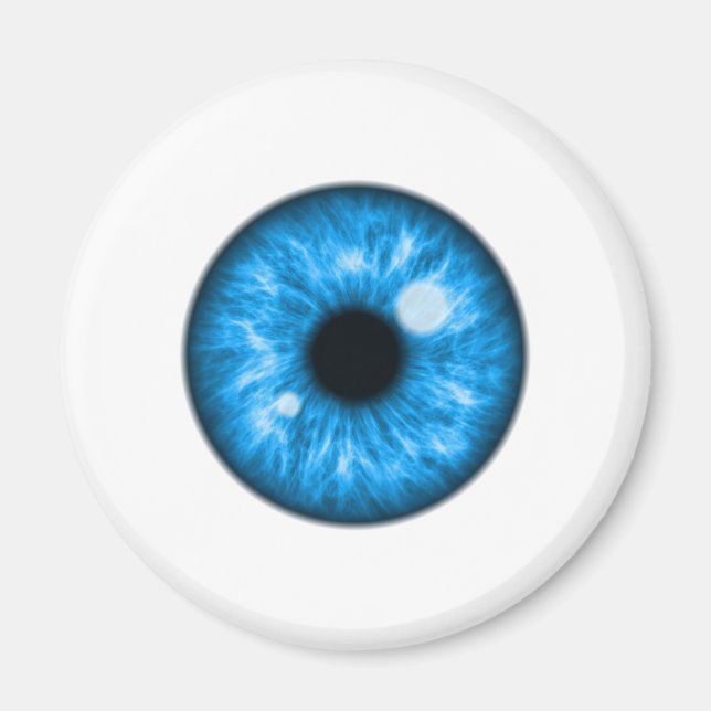 Blue Eye Ball Funny Magnet (Vorne)