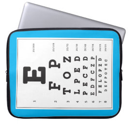 Blue Eye Chart Notebook Sleeve