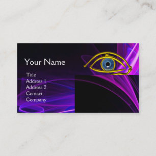 BLUE EYE Doctor, Ophthalmic, Oculist Symbol, Purpl Visitenkarte