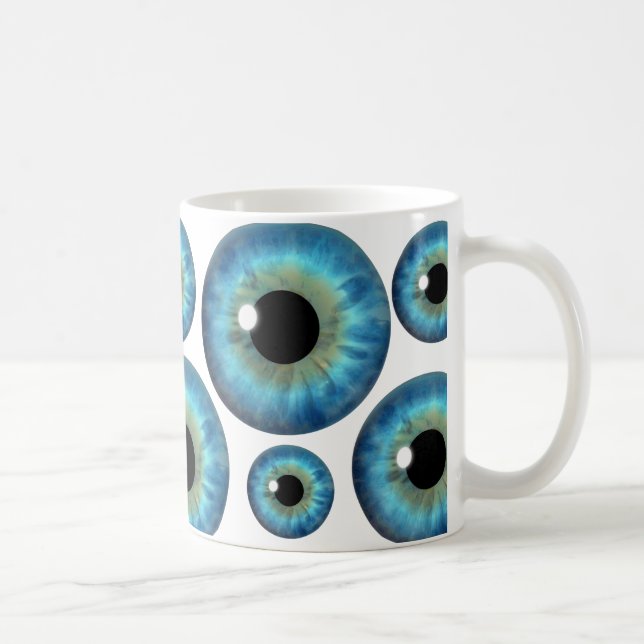 Blue Eye Iris Cool Eyeball Custom Tasse (Rechts)