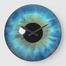 Blue Eye Iris Eyeball Large Custom Round Clock