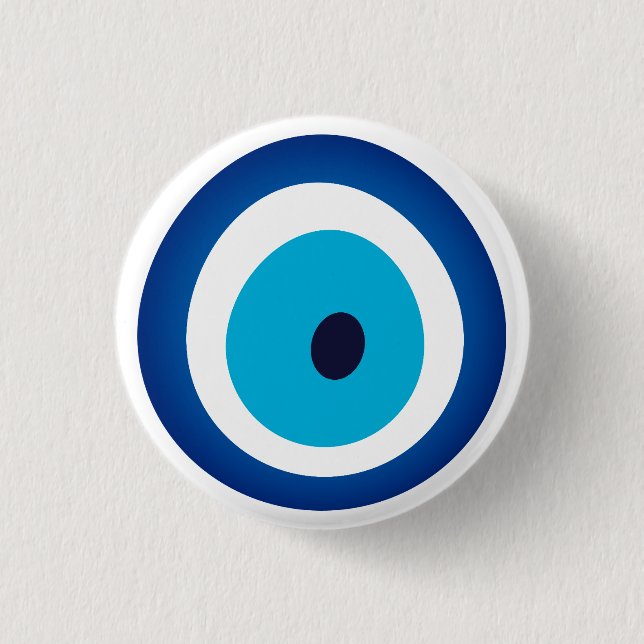 Blue Eye Lucky Charm Button (Vorderseite)