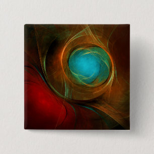Blue Eye Moderne Abstrakte Kunst Cooles Muster #16 Button