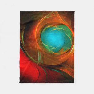 Blue Eye Moderne Abstrakte Kunst Cooles Muster #16 Fleecedecke