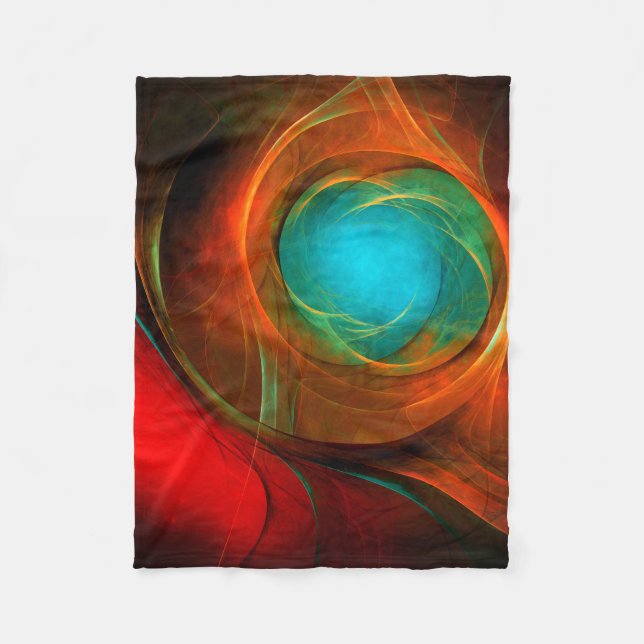 Blue Eye Moderne Abstrakte Kunst Cooles Muster #16 Fleecedecke (Vorderseite)