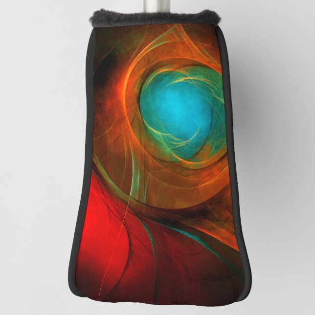 Blue Eye Moderne Abstrakte Kunst Cooles Muster #16 Golf Headcover (Rotieren 90)