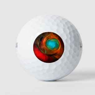 Blue Eye Moderne Abstrakte Kunst Cooles Muster #16 Golfball