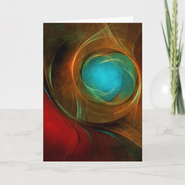 Blue Eye Moderne Abstrakte Kunst Cooles Muster #16 Karte (Vorderseite)