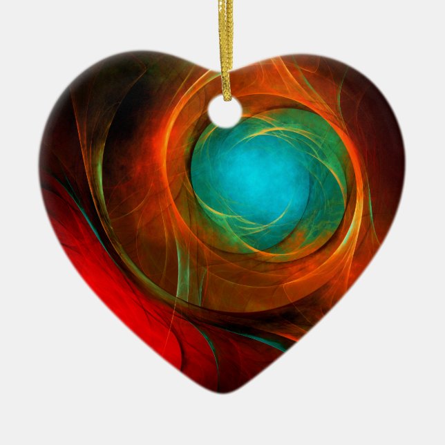 Blue Eye Moderne Abstrakte Kunst Cooles Muster #16 Keramik Ornament (Vorne)