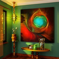 Blue Eye Moderne Abstrakte Kunst Cooles Muster #16