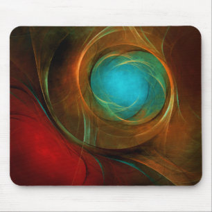 Blue Eye Moderne Abstrakte Kunst Cooles Muster #16 Mousepad