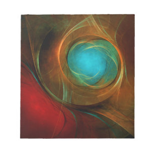 Blue Eye Moderne Abstrakte Kunst Cooles Muster #16 Notizblock