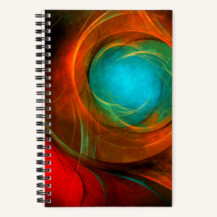 Blue Eye Moderne Abstrakte Kunst Cooles Muster #16 Notizbuch