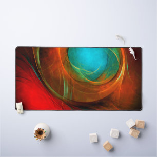 Blue Eye Moderne Abstrakte Kunst Cooles Muster #16 Schreibtischunterlage