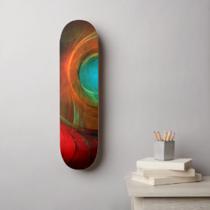 Blue Eye Moderne Abstrakte Kunst Cooles Muster #16 Skateboard