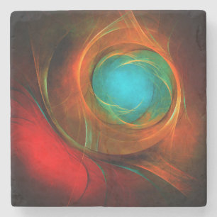 Blue Eye Moderne Abstrakte Kunst Cooles Muster #16 Steinuntersetzer