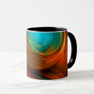 Blue Eye Moderne Abstrakte Kunst Cooles Muster #16 Tasse