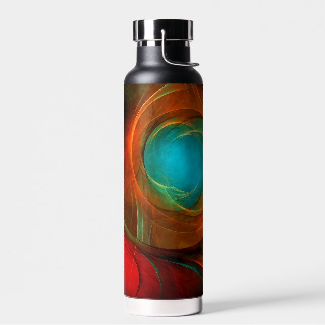 Blue Eye Moderne Abstrakte Kunst Cooles Muster #16 Trinkflasche (Links)