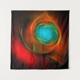 Blue Eye Moderne Abstrakte Kunst Cooles Muster #16 Wandteppich