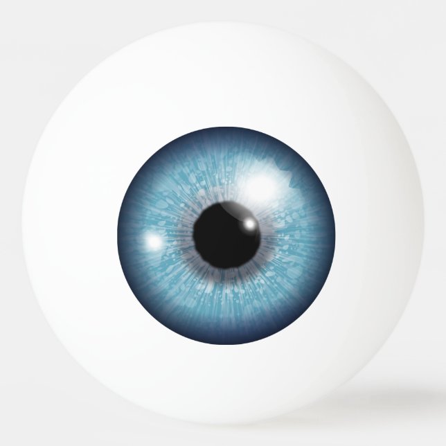 Blue Eyeball  Tischtennisball (Rückseite)
