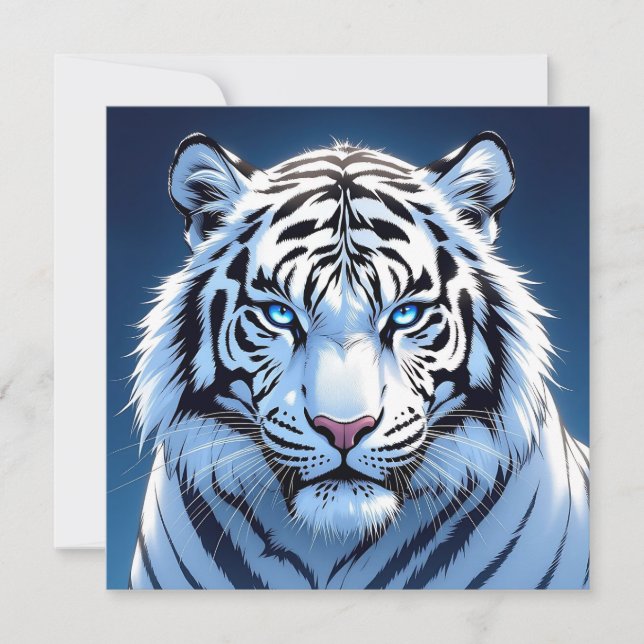 Blue eyed White Tiger   Karte (Vorderseite)