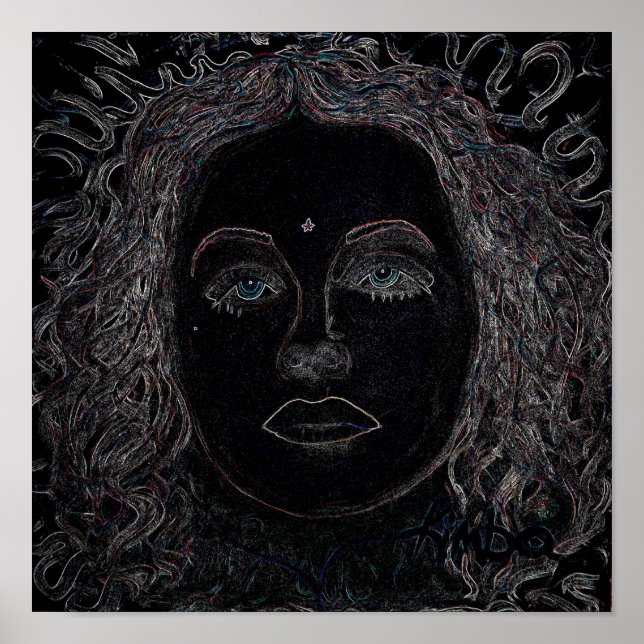 Blue Eyes 12x12" Poster (Vorne)