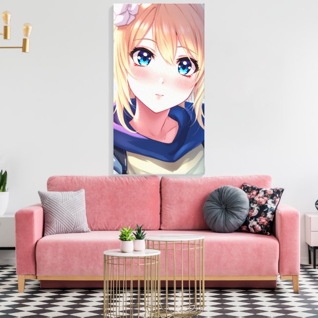 Blue Eyes 2 Leinwanddruck (Insitu (Wohnzimmer))