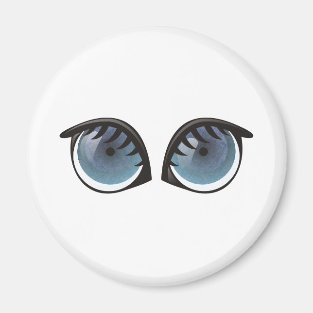 Blue Eyes Cartoon Magnet (Vorne)