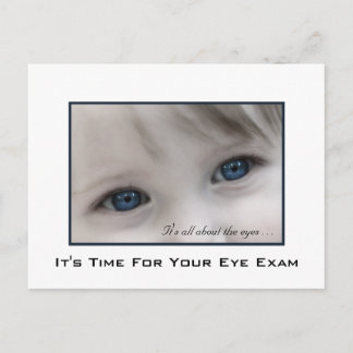 Blue Eyes Eye Exam Ernennung Erinnerung Postkarte