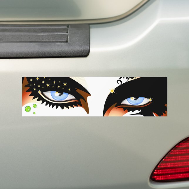 Blue Eyes Fashion Make Up Autoaufkleber (Auf Auto)