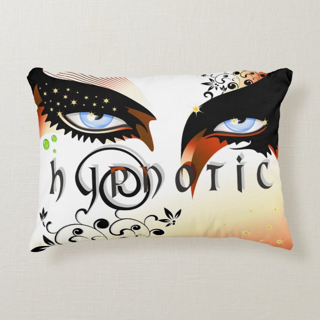 Blue Eyes Fashion Make Up Dekokissen (Vorderseite)