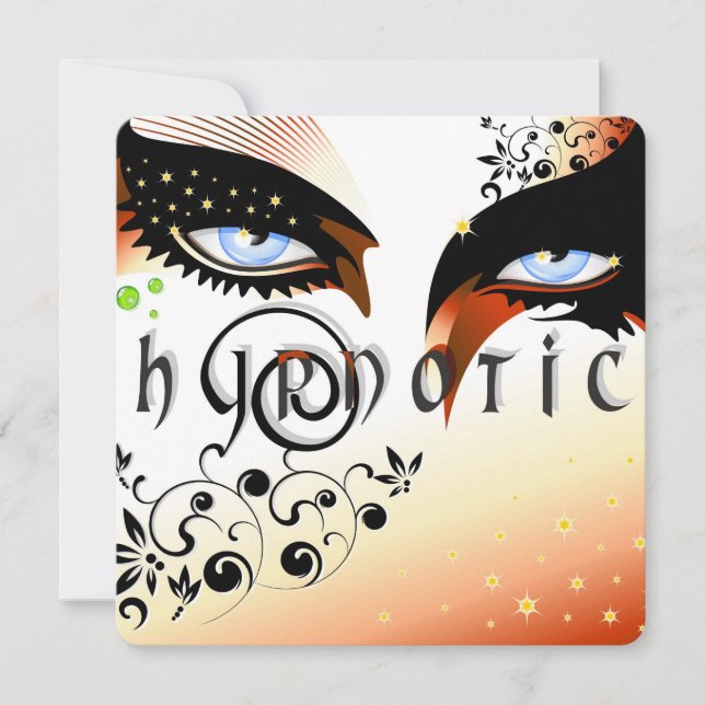 Blue Eyes Fashion Make Up Einladung (Vorderseite)
